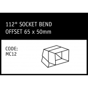 Marley Rectangular 112° Socket Bend Offset 65x50mm - MC12